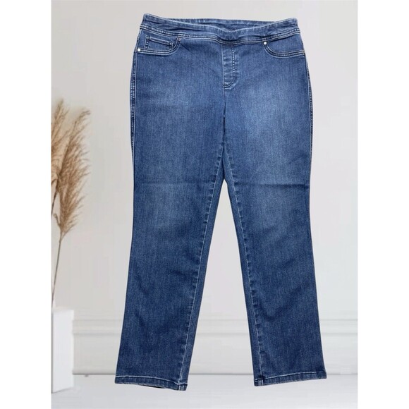 Chico’s Pull On Ankle Stretch Jeans Women’s Size 1.5 (W33) - Picture 1 of 11